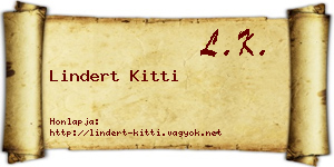 Lindert Kitti névjegykártya